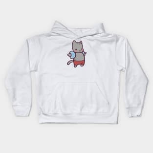 Cute Cartoon Pool Cat Kids Hoodie